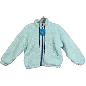 DSG Girls' Cozy Fleece blue Full Zip Jacket NWT Size Small (8-9)